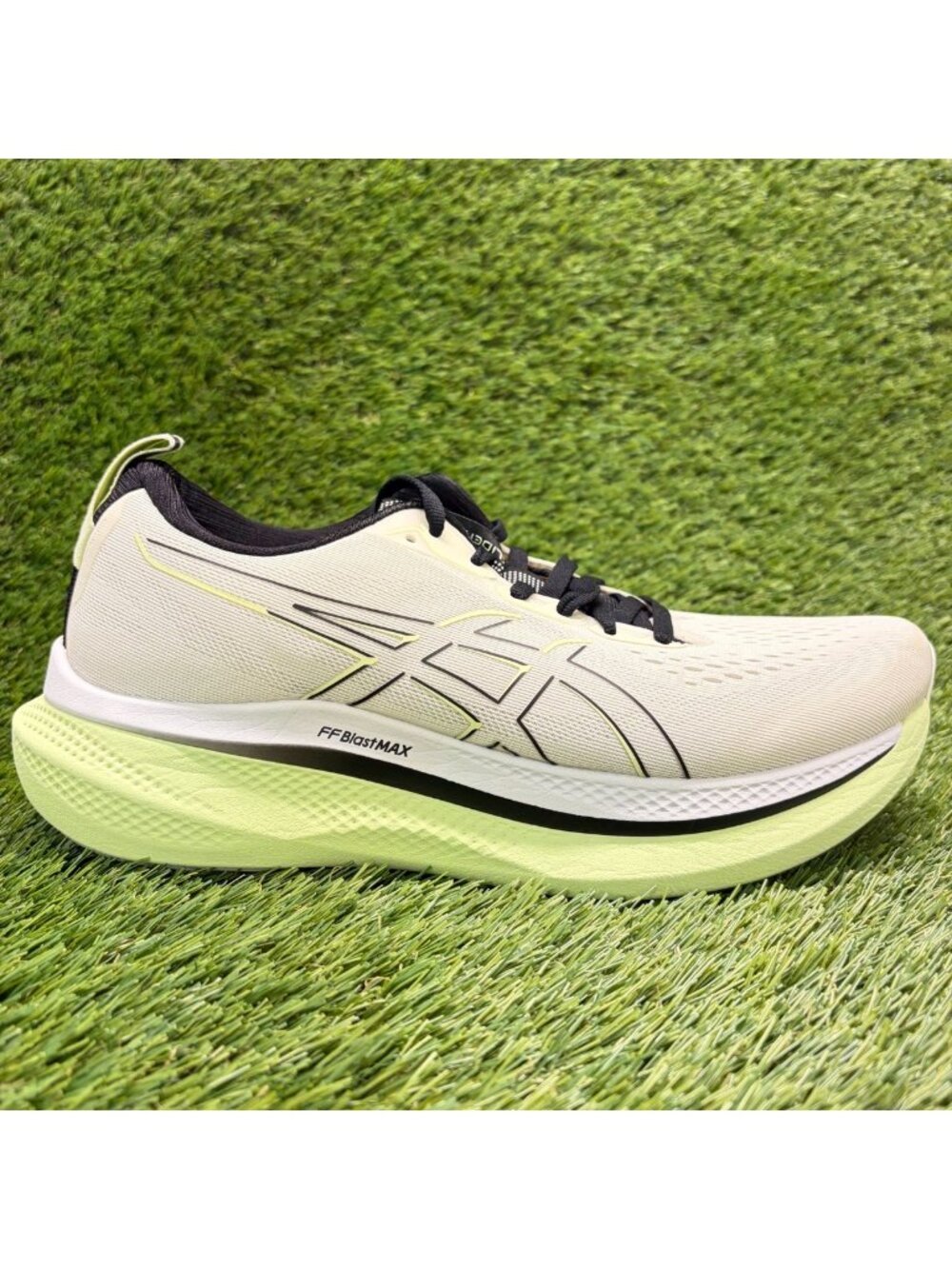 Asics Glideride Max Mens Size 9 Beige Black Lime Athletic Running Shoes Sneakers